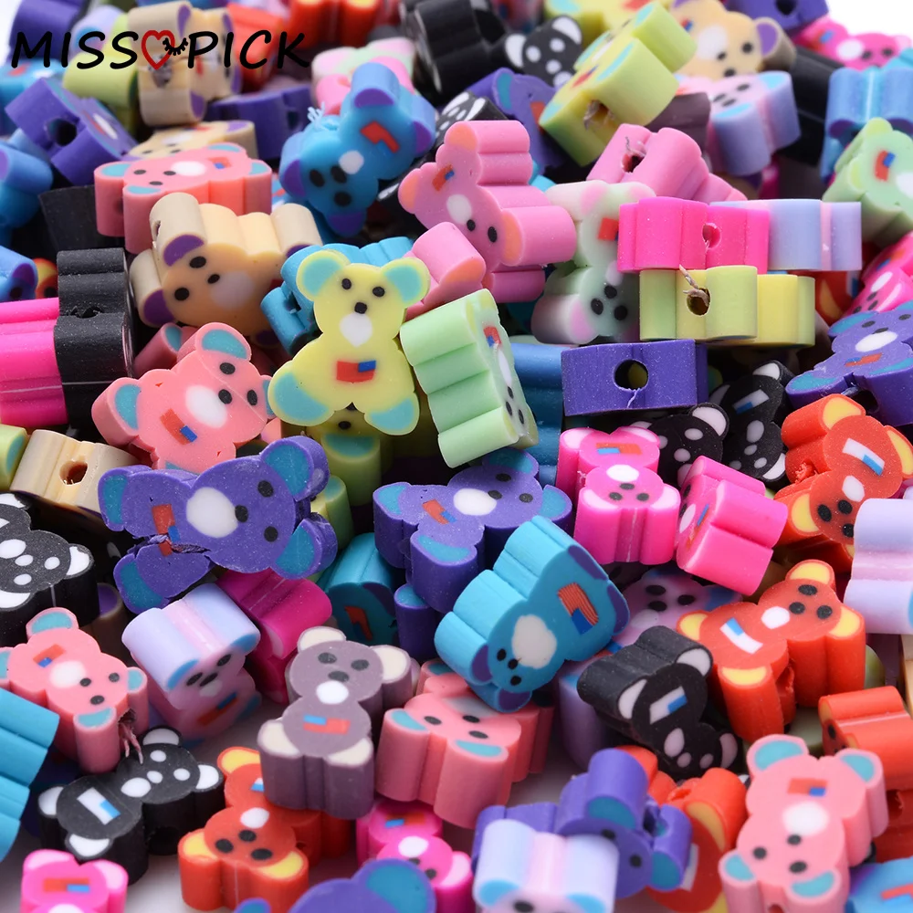 Бусины из полимерной глины в виде медведя 30 шт. | Украшения и аксессуары