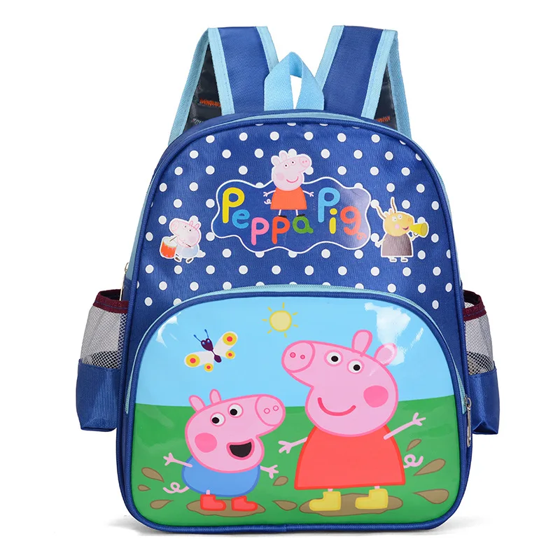 Peppa игрушки "Свинка", Свинка Пеппа, действий футболка с рисунком персонажей игры «мешок школы милые распылитель ранцевого типа для собак рюкзаки в форме игрушек со Свинкой Пеппой; подарок на день рождения