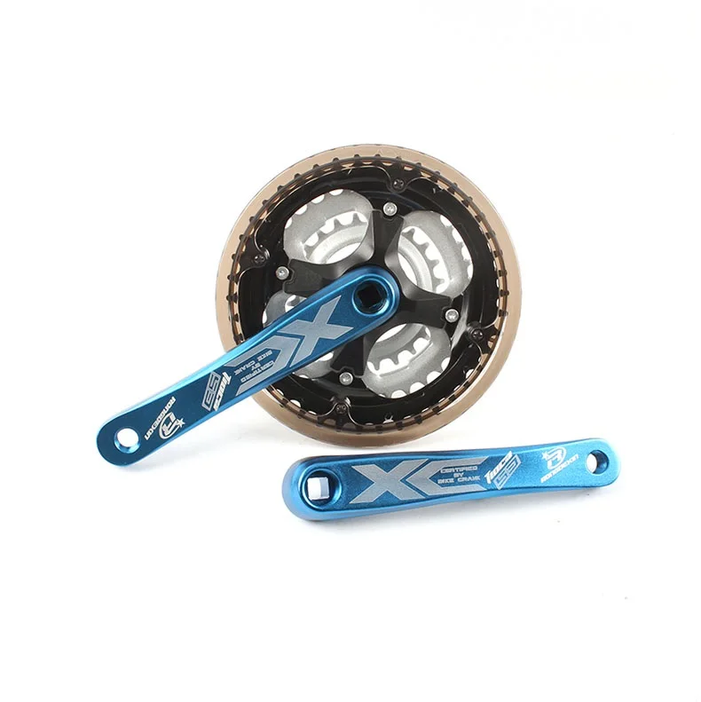 Велосипед crankset 7-8-9 скорость MTB горный велосипед колесо цепной передачи с рычагом 42T-33T-24T цепь 170 мм черный красный синий золотой велосипед звездочка - Цвет: Синий
