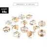 Tocona 15 Pcs/set Boho Virgin Mary Gold Rings for Women Heart Fatima Hands Anillos Cross Leaf Geometric Kольцо Jewelry 7056 ► Photo 2/6