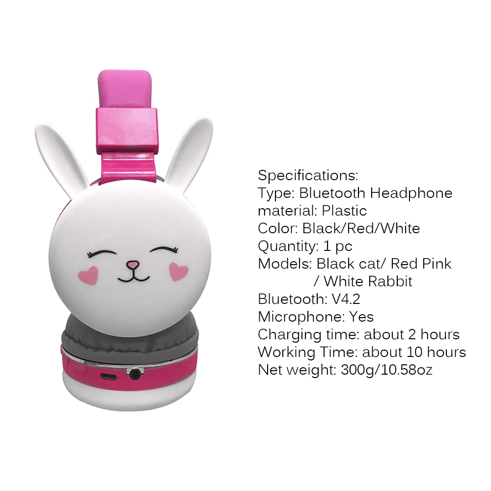 Беспроводные наушники с кошачьими ушками Bluetooth для молодых людей детские