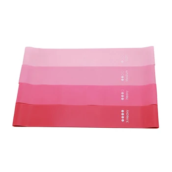 

4pcs Fitnessbänder Trainingsband Fitnessband Gymnastik Yoga Pilates Rosa Environmentally Friendly High-elastic Latex