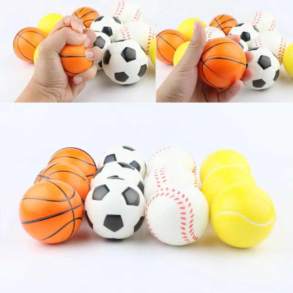 12 pièces Super lente augmentation parfumée Anti-Stress Anti-stress balles Mini doux basket-ball Football Tennis presser bébé jouet