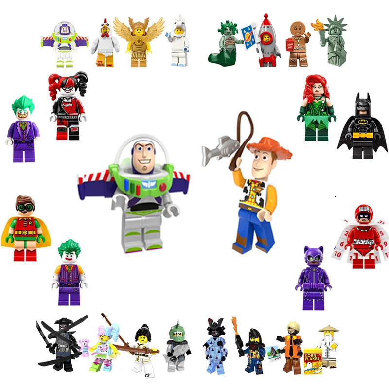 

1pcs Avengers Batman Joker Robin Logan X-Men Super Heroes horror Building Blocks Figures Toys Compatible With LegoINGly Batman
