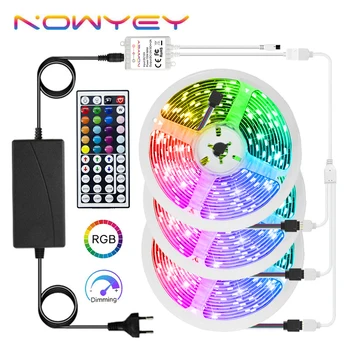 

LED Light Waterproof SMD5050 15M RGB LED Light Strip Backlight 44Key Remote Control 12V LED RGB Tape Ambilight Ribbon