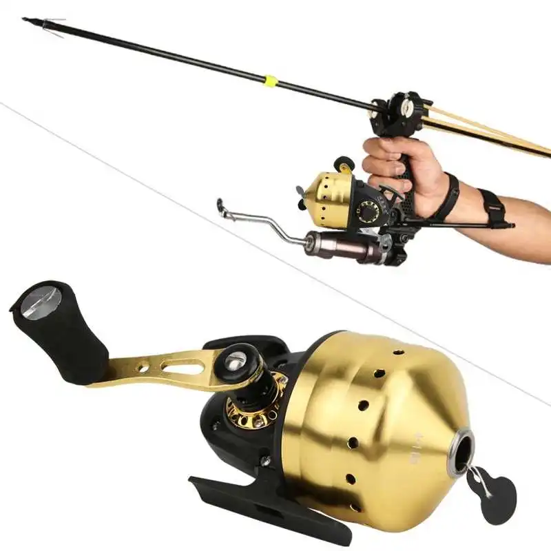 BL30 Slingshot Fishing Reel Hand Wheel 4+1BB 3.6:1 Shooting Fish Closed  Reel With Line Outdoor Hunting Fishing Wheel