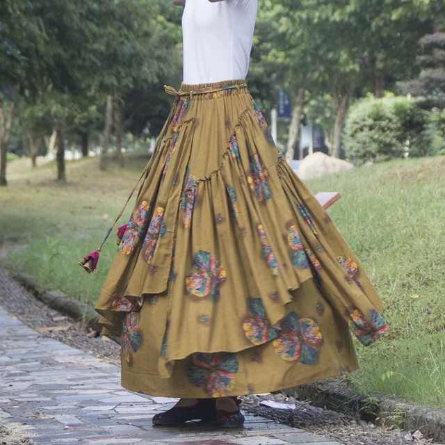 ASOS DESIGN linen bias cut midi skirt in terracotta | ASOS