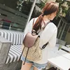 casual straw backpacks for women wicker woven school bag for teenager girls rattan summer beach big purses lady back packs 2022 ► Photo 2/6