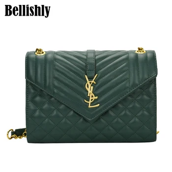

Bellishly Ladies Monogram famous Brand Bags women's Envelope luxury design Handbag female crossbody shoulder fashion Chain Bag