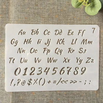 

18cm Alphabet English Letters DIY Layering Stencils Painting Scrapbook Coloring Embossing Album Decorative Paper Card Template