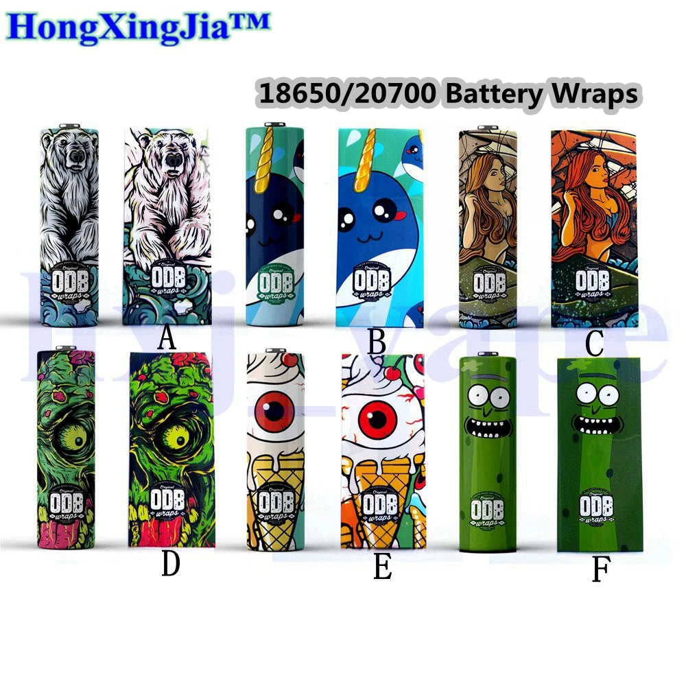 

10pcs For 20700 ODB Battery Wrap PVC Battery Sticker Protective Skin for 20700 Tube mod Cover Electronic Cigarette Accessories
