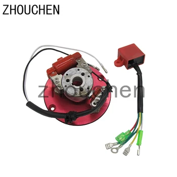 

Ignition Rotor Magneto Coil Stator Kit for ATV Pit Dirt Bike 50cc-150cc Horizontal Engine, Red