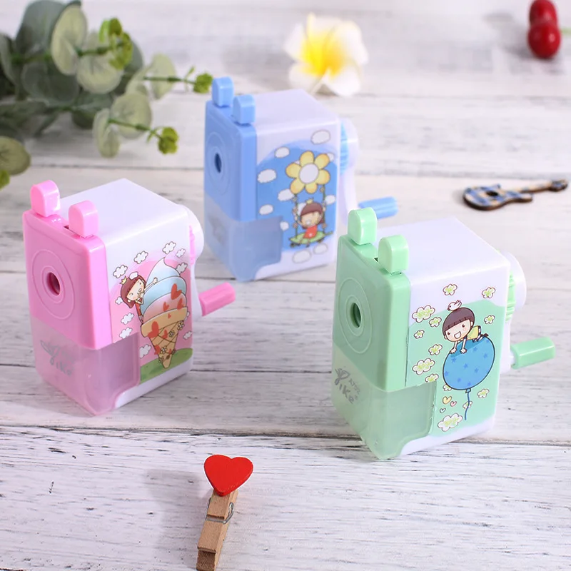 Cartoon Pencil Sharpener Creative Hand-cranking Pencil Shapper New Style Pencil Sharpener Children Pencil Sharpener