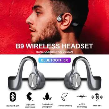 

E9 TWS Wireless Bone Conduction Headphones Bluetooth 5.0 Binaural Stereo Bone Headset Waterproof Sports Bluetooth Earphone