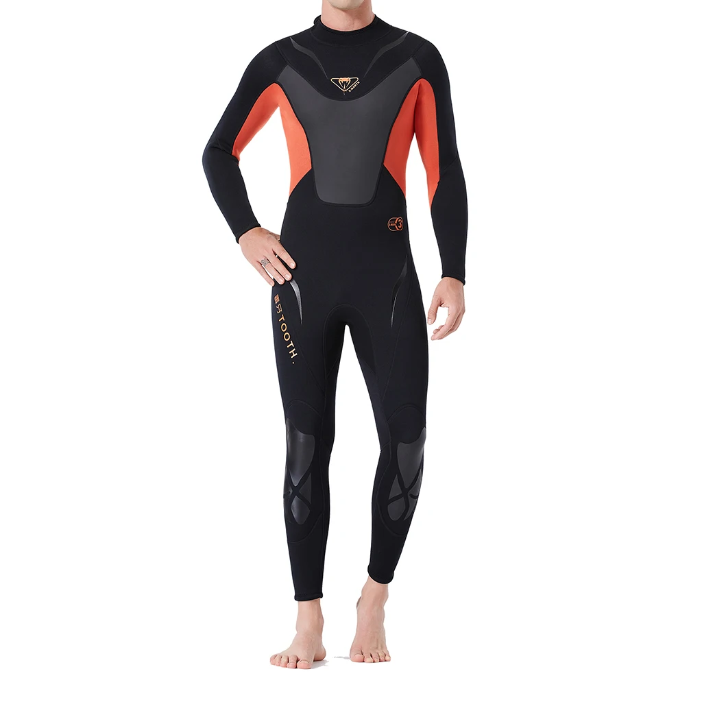  1Pc 3mm Men Diving Wetsuit  Diving Suit Jumpsuit Rash Guard Swimming Freedive Full Body Swimsuit for Water Sports