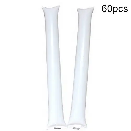 White 60pcs Надувные Bam thundersticks Cheer Bar концертные палочки вечерние сувениры смешанные для вечерние подарки - Color: White 60pcs