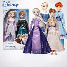 

Disney Toys Frozen 2 Elsa Ann Princess Handmade Action Figure Doll Toys With Accessories Girl Series Dolls Children's Gifts