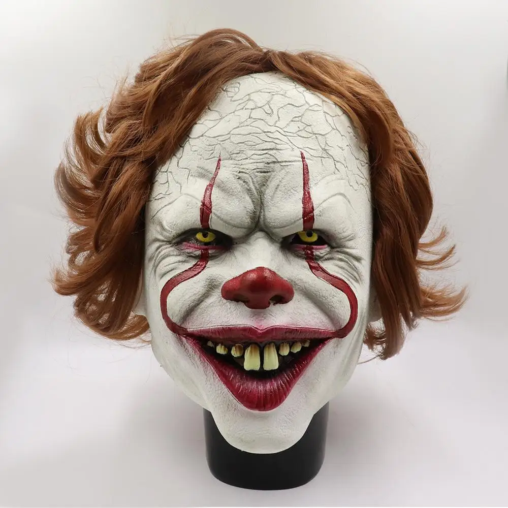 

New Stephen King's It Mask Halloween Horror Clown Mask Party Latex Full Face Mask Escape Dress Up Party Mask for Adult