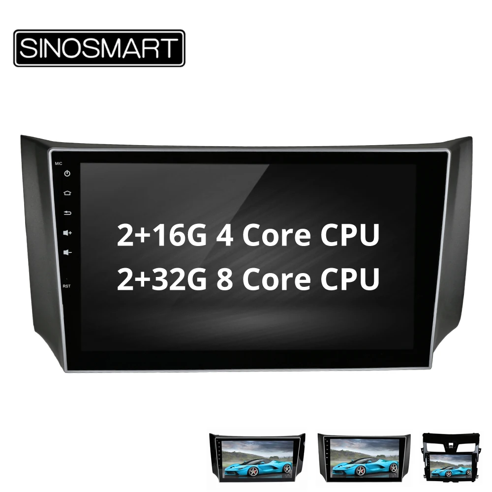 

SINOSMART 4 /8 Core CPU, 2G RAM 9 inch Android 8.1 Car GPS Navigation Audio for Nissan Sylphy 2012 2016/Teana/Altima 2013-2016