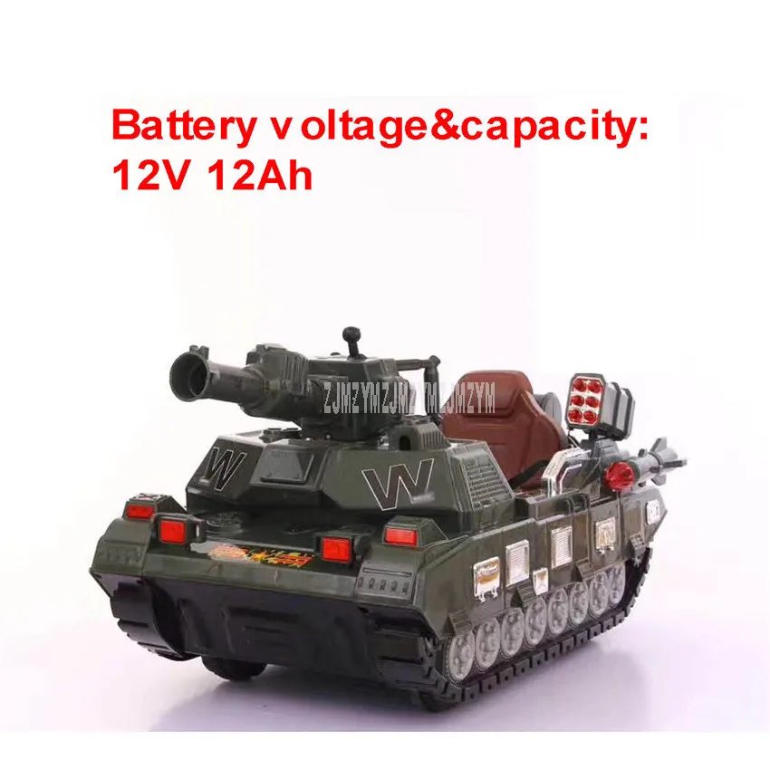 12V 12Ah Новая курительная трубка в форме танка дизайн четырехколесный детский внедорожный Электрический gps-трекер для 3-12 лет Детская Игрушечная машина может управлять - Цвет: 12V 12Ah