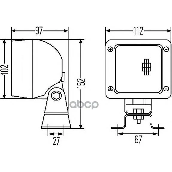 Фара Рабочего Освещения 24v Hella 1ga007506011 HELLA арт. 1GA007506011
