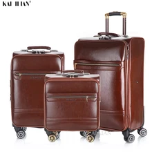 Комплект одежды из 3 вещей для 16''20/24 дюйма Комплект багажных сумок на колесиках чемодан тележка для ручной клади бизнес ручной клади Искусственная кожа Биг-бэг