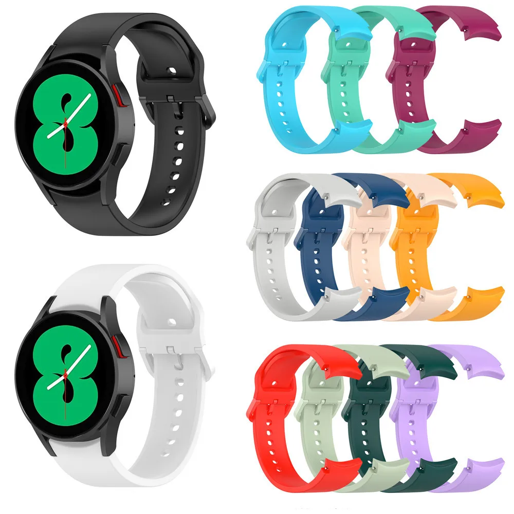 

20mm Watch Band For Samsung Galaxy Watch 4 classic 46mm 42mm smartwatch Silicone Sports Bracelet Galaxy Watch 4 44mm 40mm Strap
