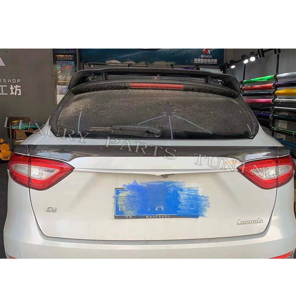 Levante углеродное волокно задний багажник спойлер для Maserati Levante внедорожник до 3 шт./компл