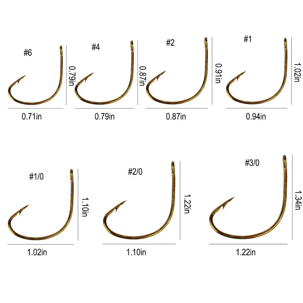 Eupheng EP-L141 Offset Wide Gap Bronze Color Kahle Fishing Hook