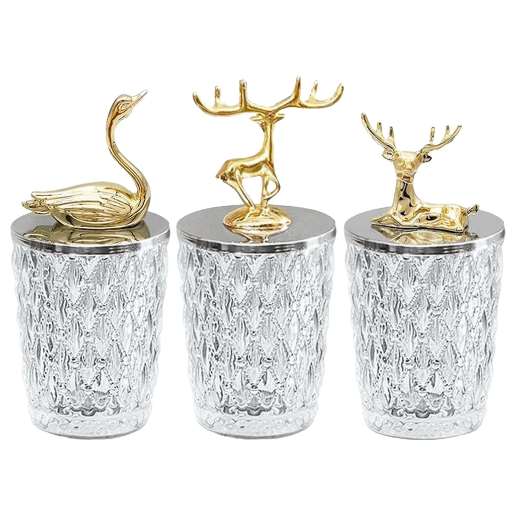 Прозрачная стеклянная канистра в стиле ретро для хранения конфет еды закусок чая