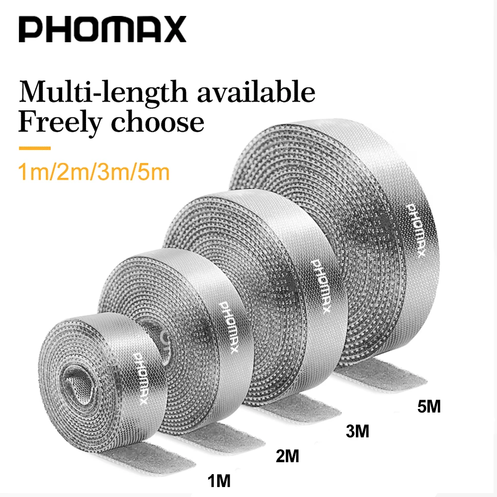 

PHOMAX 0.5M/1M/2M/3M/5M Cable storage strap velcro for iPhone XiaomiSamsung cable headset computer fixed management protector