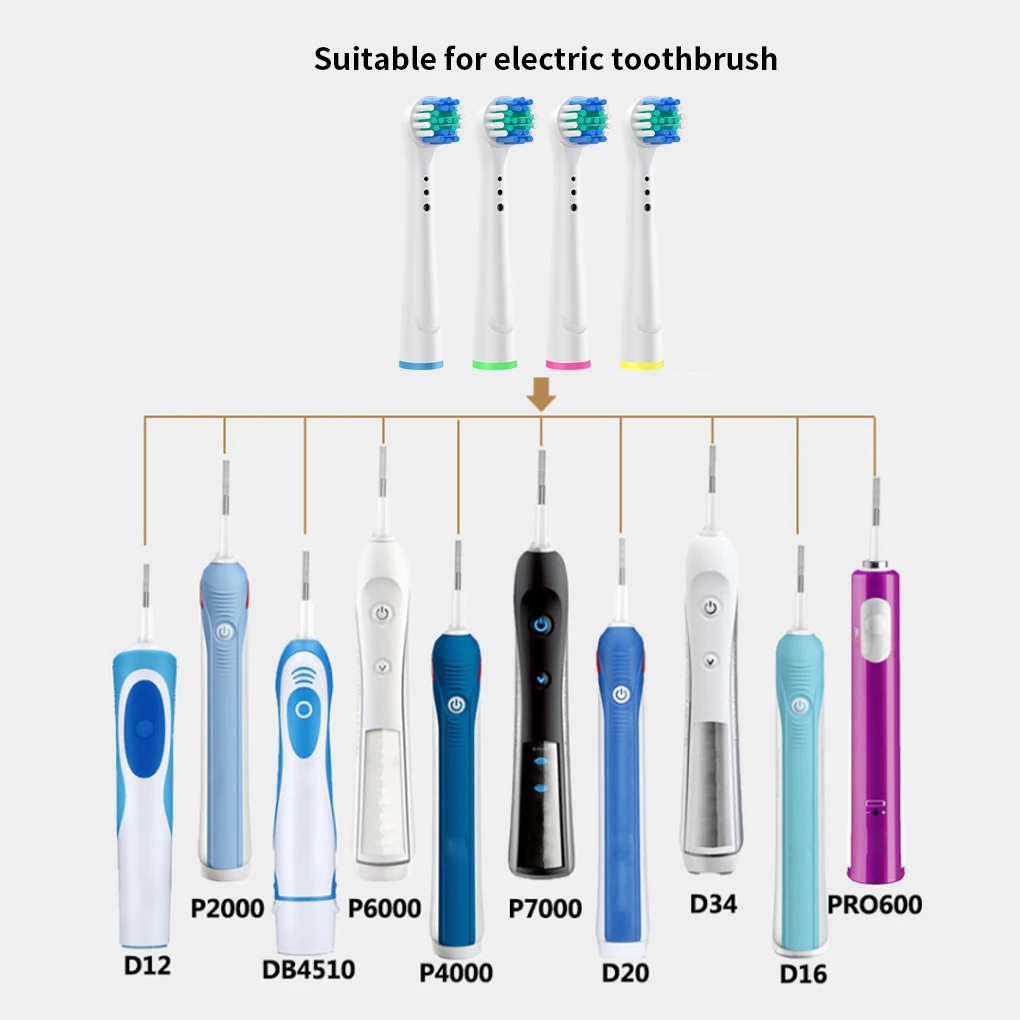 4x Replacement Brush Heads For Oral-B Electric Toothbrush Fit Advance Power/Pro Health/Triumph/3D Excel/Vitality Precision Clean