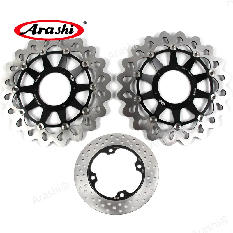 Arashi 1 комплект для HONDA CBR1000RR 2009 2010 2011 2012 2013 ЧПУ передние тормоза дисковые задние дисковые тормоза ротора CBR 1000 RR - Цвет: Black Front Rear