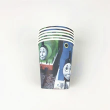 6 шт "Томас" тематический для мальчиков с днем рождения украшения для семьи вечерние одноразовые бумажные стаканчики Детские принадлежности для душа