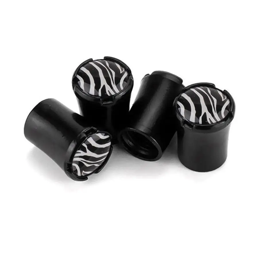 4pcs/Lot Zebra Pattern Car Tire Valve Caps For Mercedes Benz