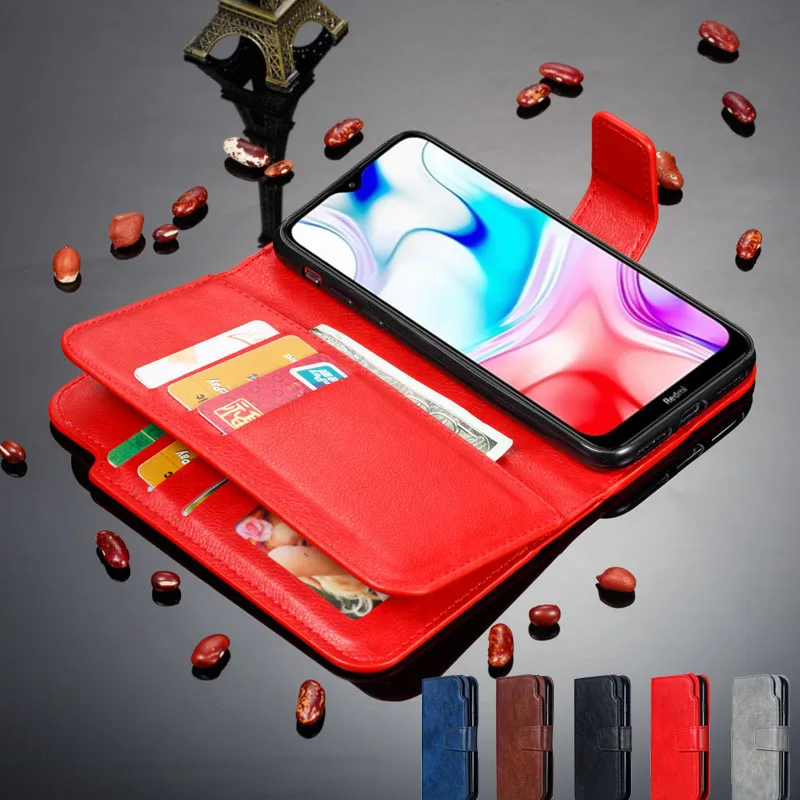 Кожаный флип-чехол на магните для телефона Redmi Note 8 Pro 6 7Pro K20 Pro 7A чехол для Xiaomi 8 9 CC9 A3 Lite накладка держатель для телефона