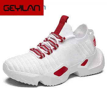 

2019 New Fashion Comfortable Chunky Sneakers Men Breathable Lace-Up Casual Shoes For Male Designer Shoes Men Footwear