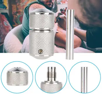 

Tattoo Cartridge Grip Stainless Steel 25mm Anti-slip Tattoo Self-locking Grip Handle Tattoo Machine Accessories Silver
