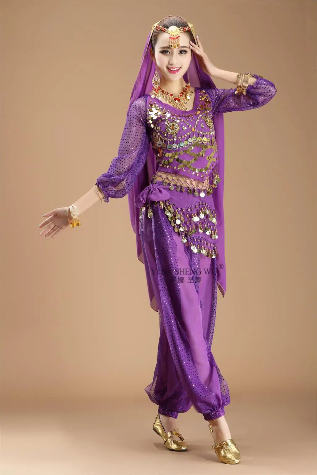Women Belly Dance professional Indian Oriental bellydance Bollywood costume set costumes ladies Sari Dancing Performance Stage