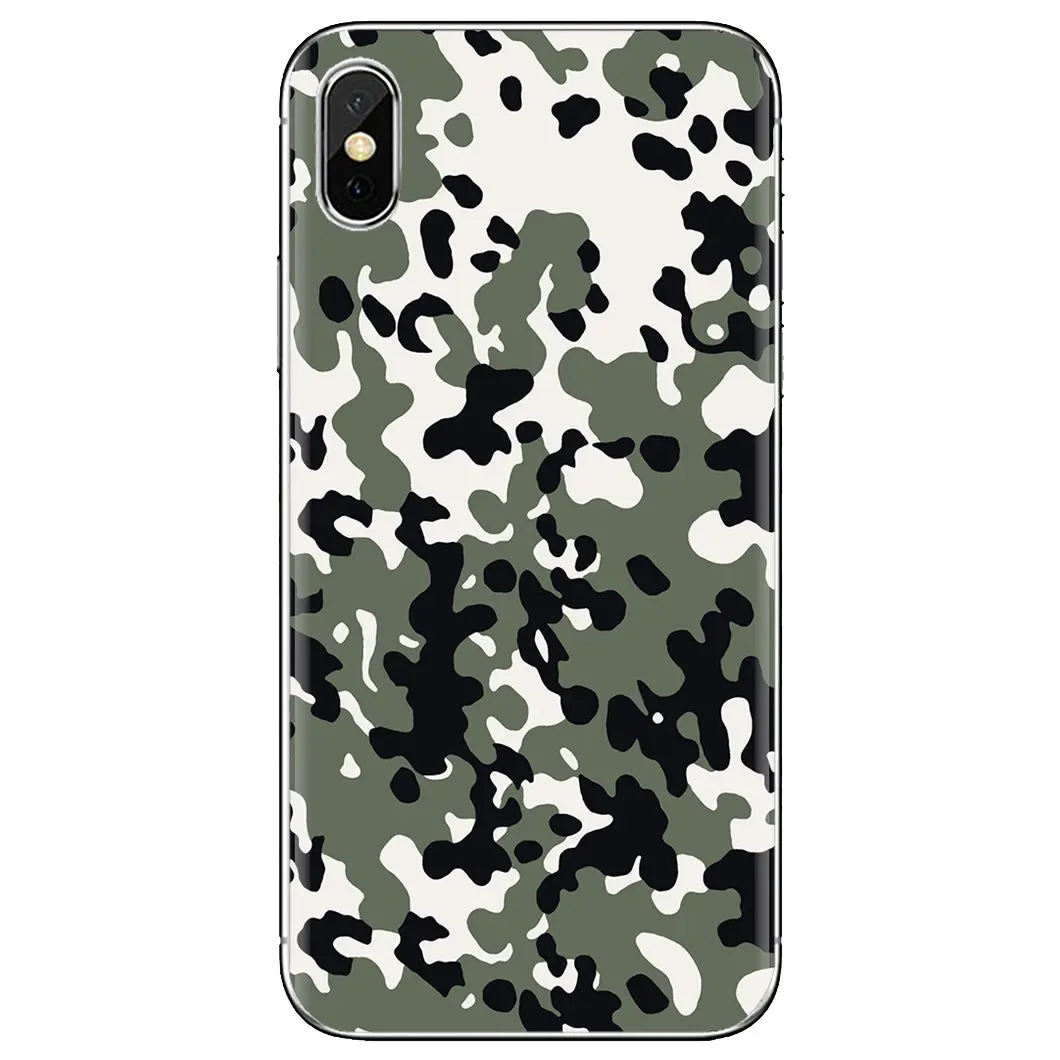 Милый армейский зеленый Камуфляжный силиконовый чехол для телефона iPod Touch iPhone 11