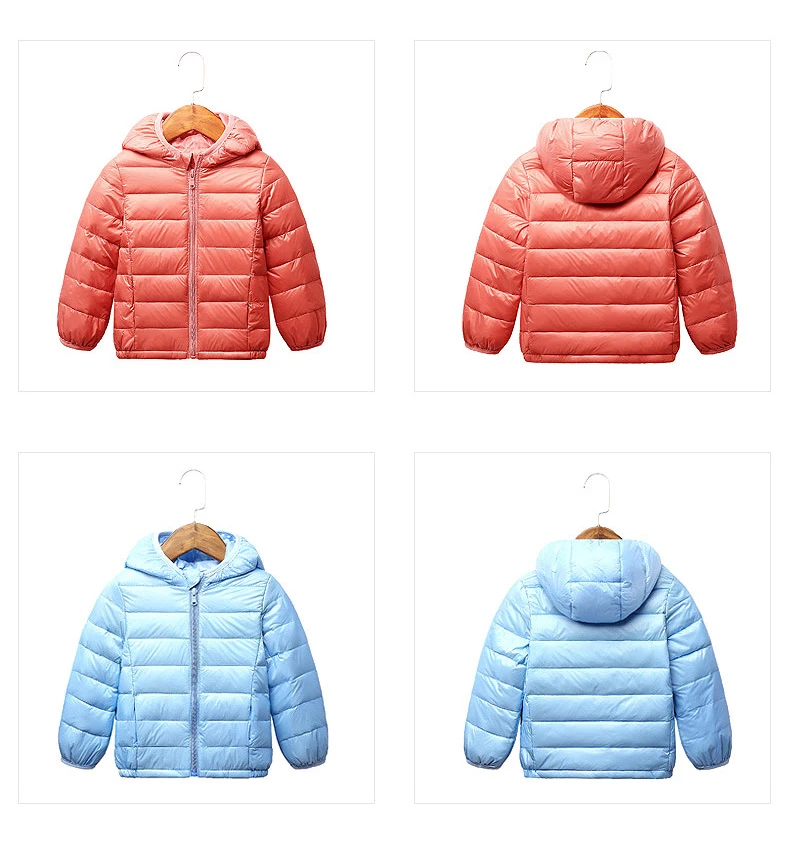2020 Down Jackets For Girls Winter Coat Candy Color Warm Kids Down Hooded Coats For Boys 2-9 Years Outerwear Children Clothes best fall jackets