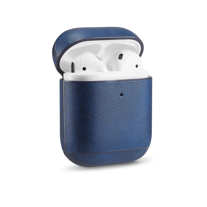 Мягкие наушники из искусственной кожи чехол для AirPods защитный чехол Аксессуары для кожи для Apple Airpods зарядная Коробка Чехол для хранения