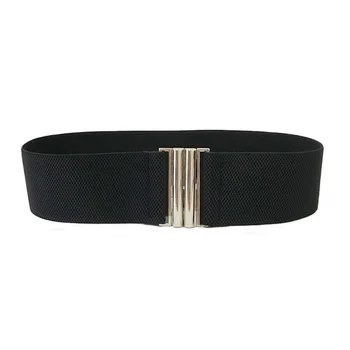 

Soft Ladies Durable Metal Women Belt Korean Style Stretch Trimmer Elastic Waist Waistband Solid Fashion Buckle Accessories