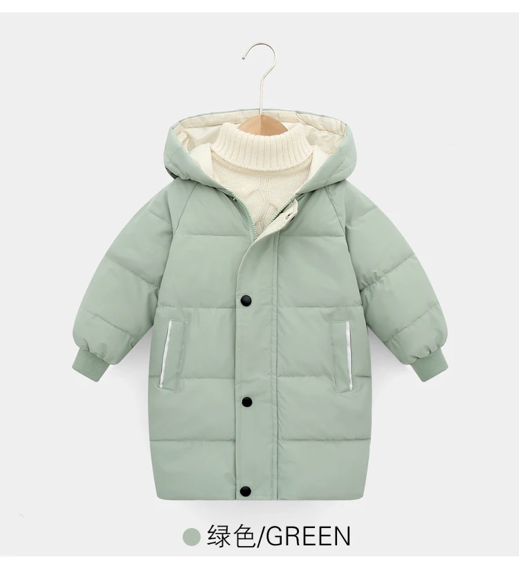 Outerwear & Coats 1 -8 Years Children 's down Padded Cotton Jackets Baby Autumn Winter Coat Boys Girls Thick Mid-length Cotton-padded Clothes outdoor coats