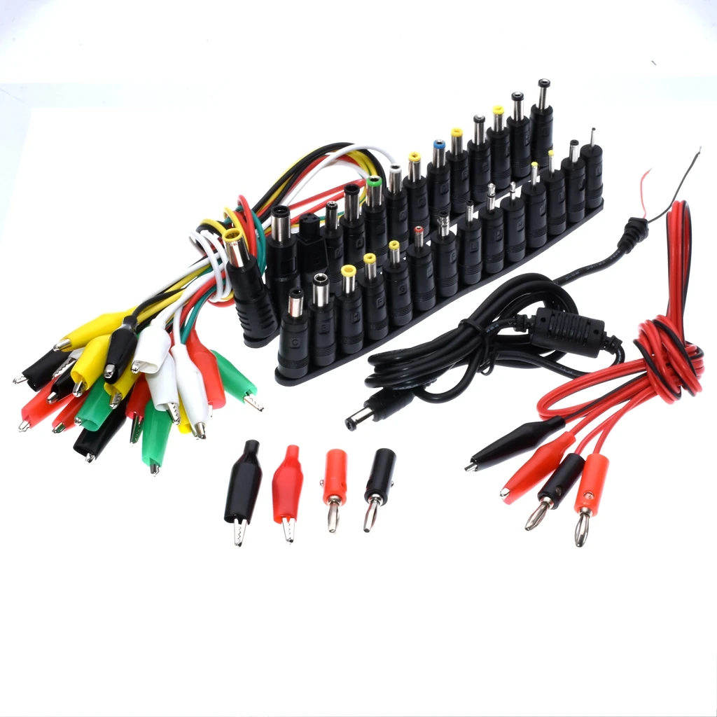 Universal ac dc Jack Charger Connector Plug Adaptador de Alimentação com Cabo Apto para Laptop Notebook Conjunto 38 Pcs
