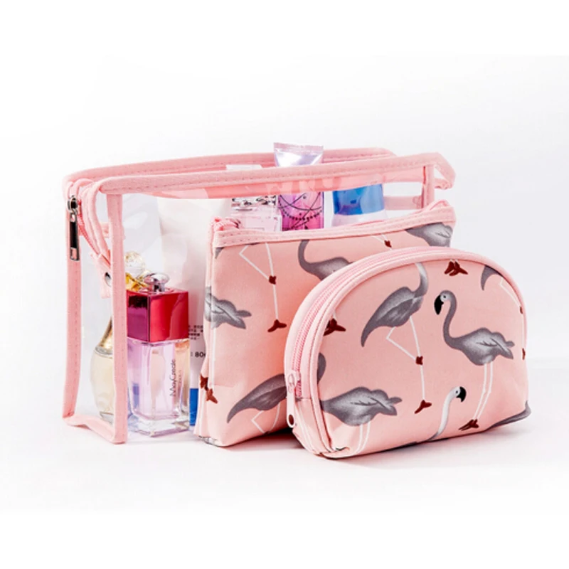 3 шт. дорожные прозрачные косметички из ПВХ на молнии|Косметички| |