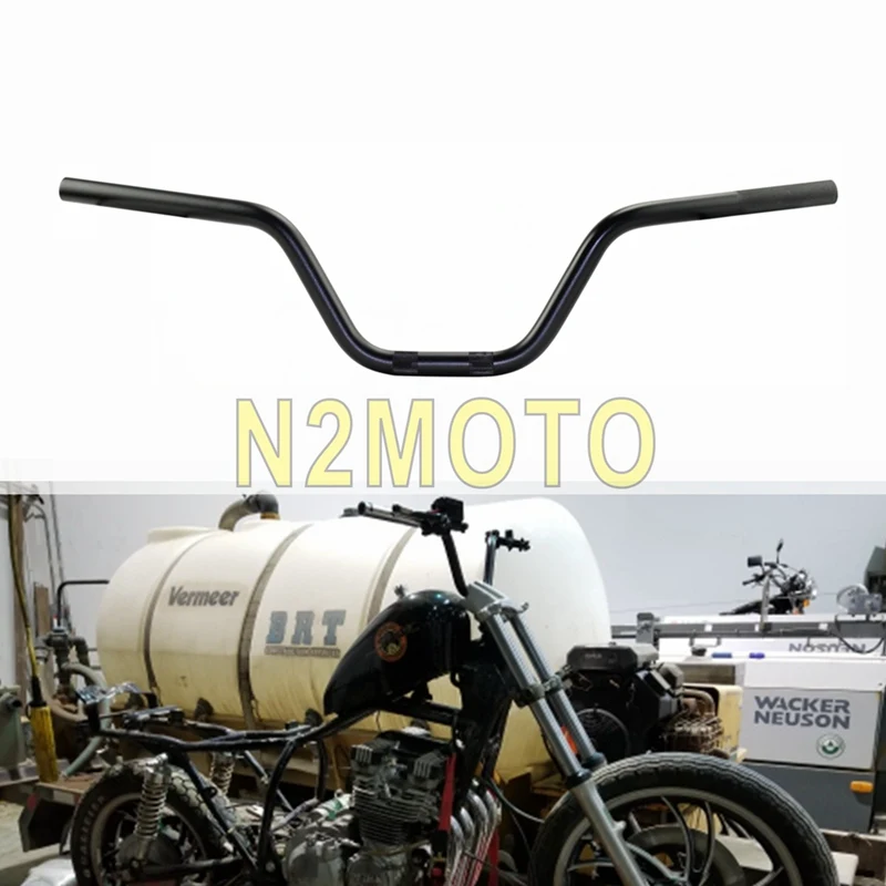 Мотоцикл черный руль 7/" 22 черные полосы европейский стиль для Harley Chopper Bobber Kawasaki Ninja 650R 650 R Honda Suzuki Yamaha
