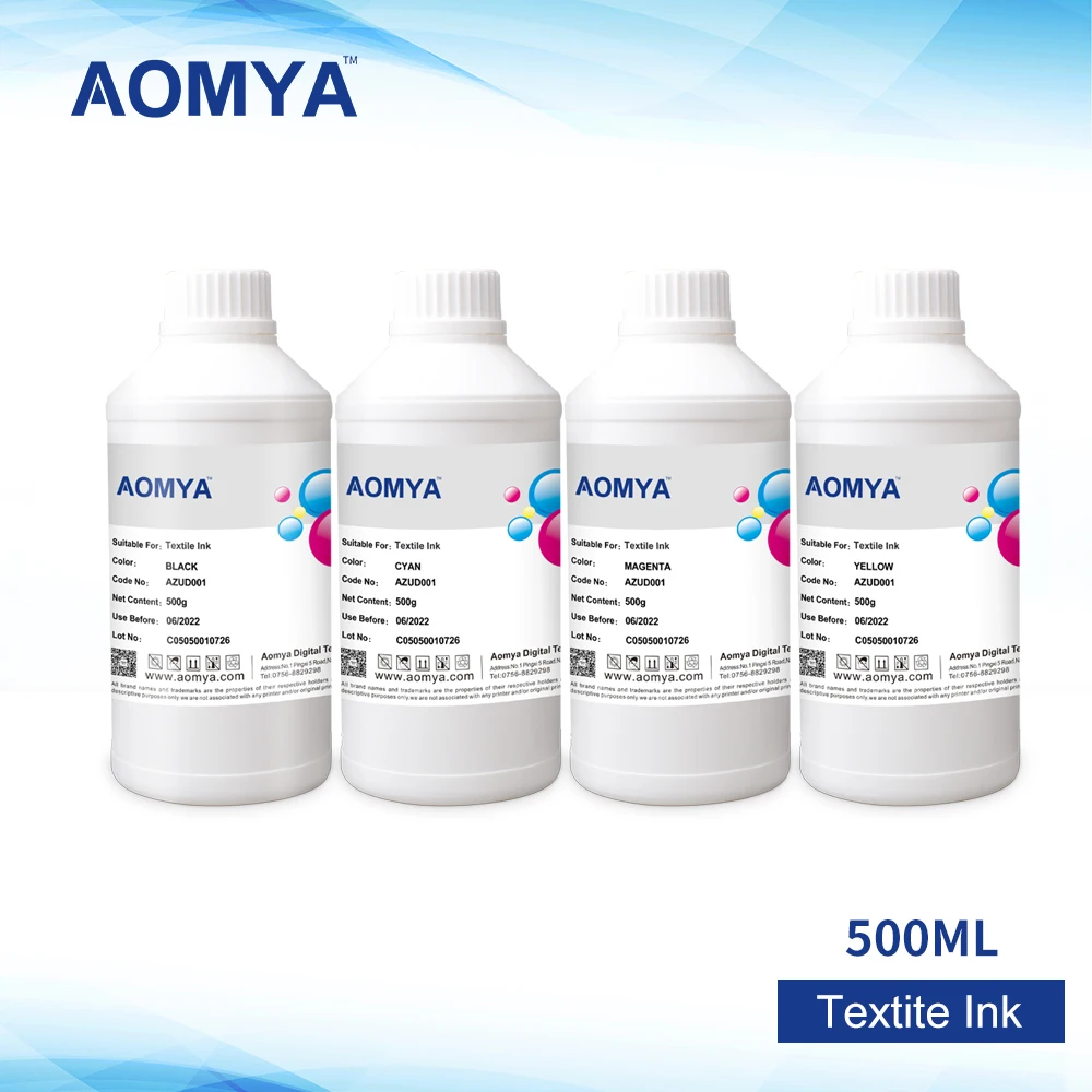 

Aomya 4x500ml DTG Ink Textile InK to Garment for Epson R280 R290 R330 L800 L801 L805 L1800 1390 1400 1410 R1800 R1900 2000 F2000