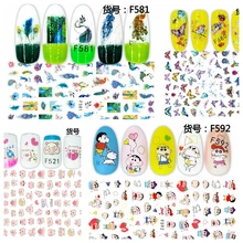 1 лист Kawaii животное мультфильм Павлин для разделывания свиньи, утки, Цыпленок, кот, Бабочка, мелок Син-тян, клей, наклейки для ногтей, украшения F