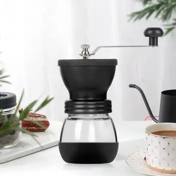 

Silver Coffee Grinder Mini Stainless Steel Hand Manual Handmade Coffee Bean Burr Grinders Mill Kitchen Tool Grinders